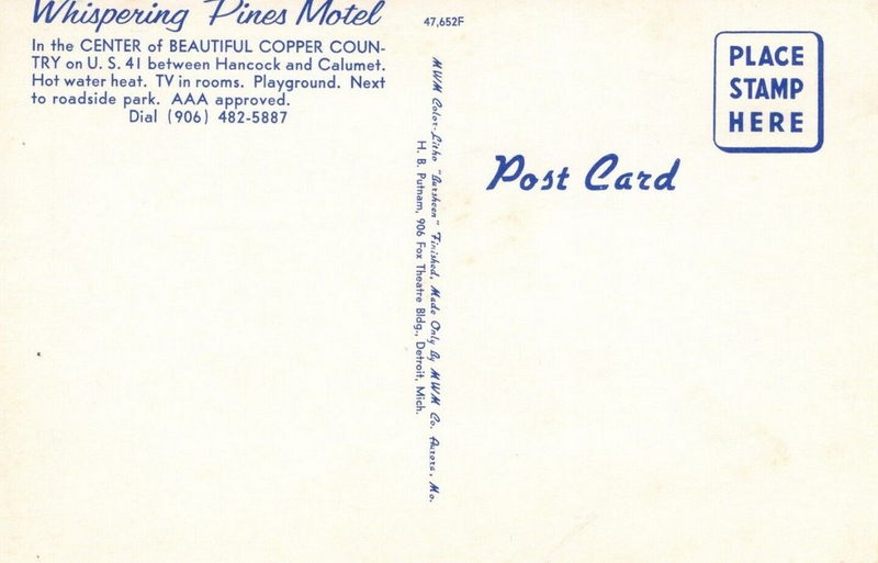 Whispering Pines Motel - Postcard (newer photo)